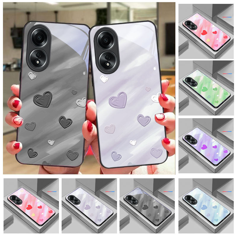 Oppo A78 - Funda de cristal minimalista y con