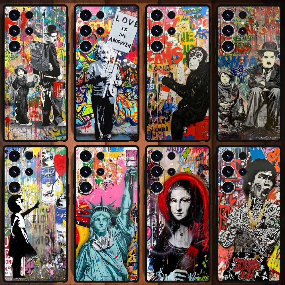 Samsung Galaxy S24 - Banksy Graffiti Art funda de teléfono