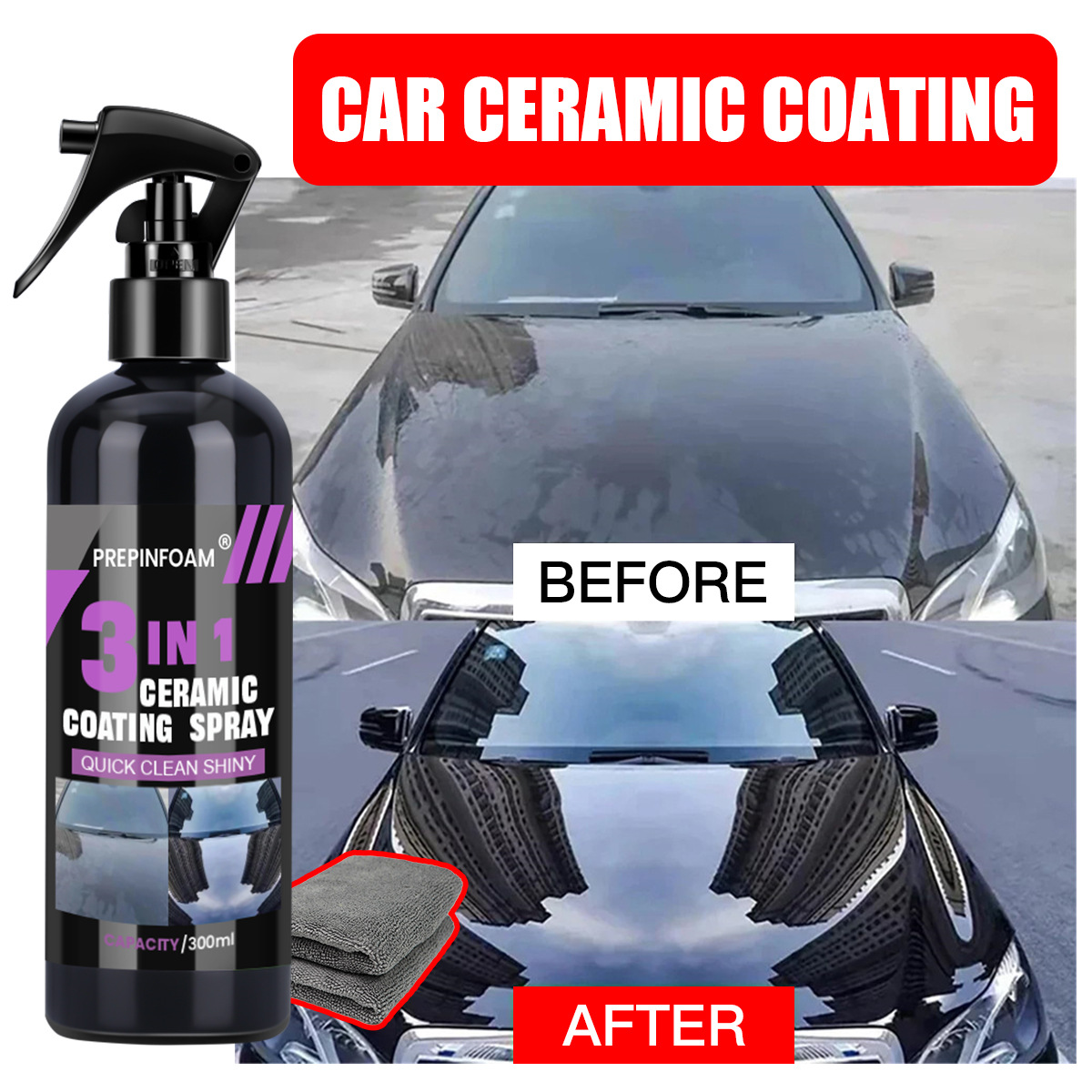 Nano Liquid Coating - Spray Limpiador Rápido para Coche, Elimina