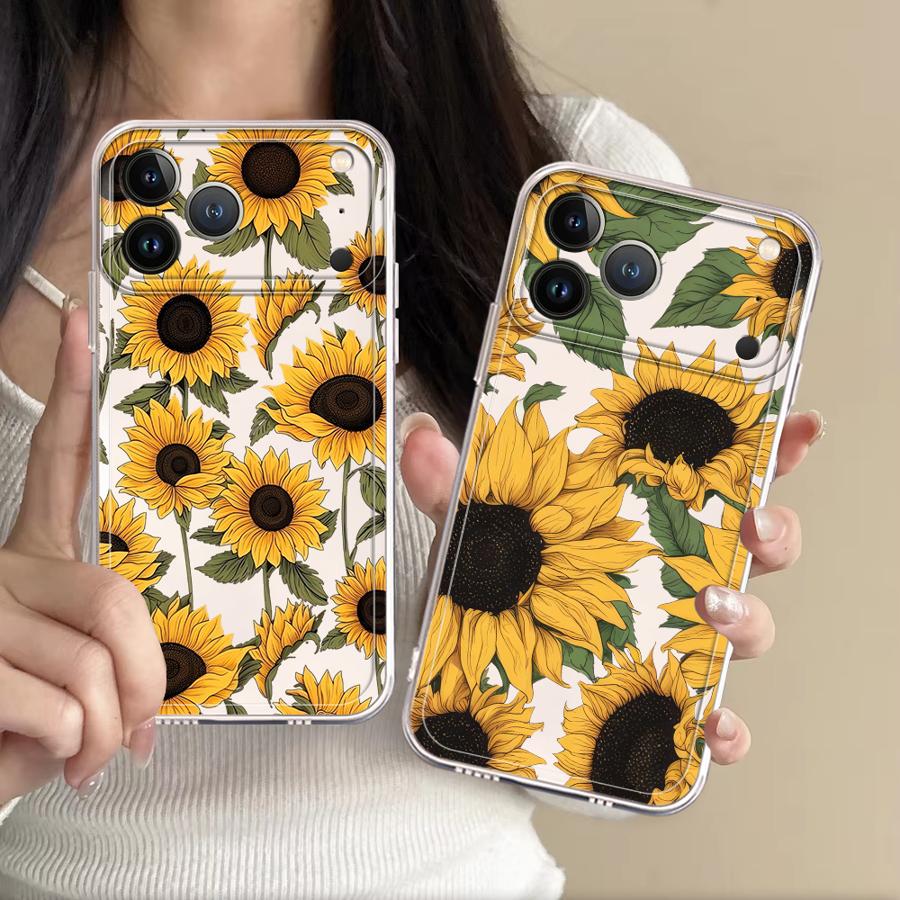 Funda con Diseño de Girasoles  - Apple Iphone 16 reseña y precio